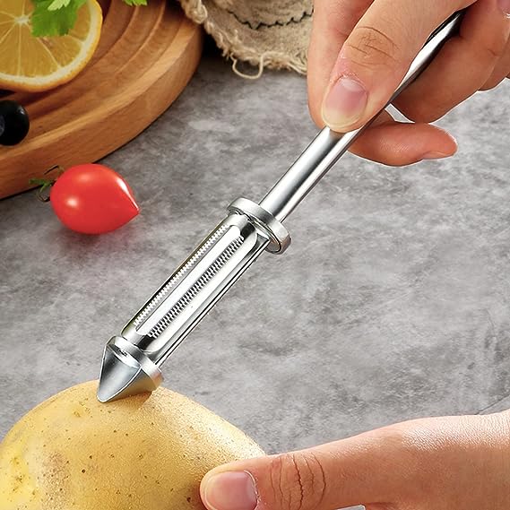 3 in 1 Stainless steel Multifunctional Veggie Peeler (Buy 1 Get 1 Free - Pack of 2)