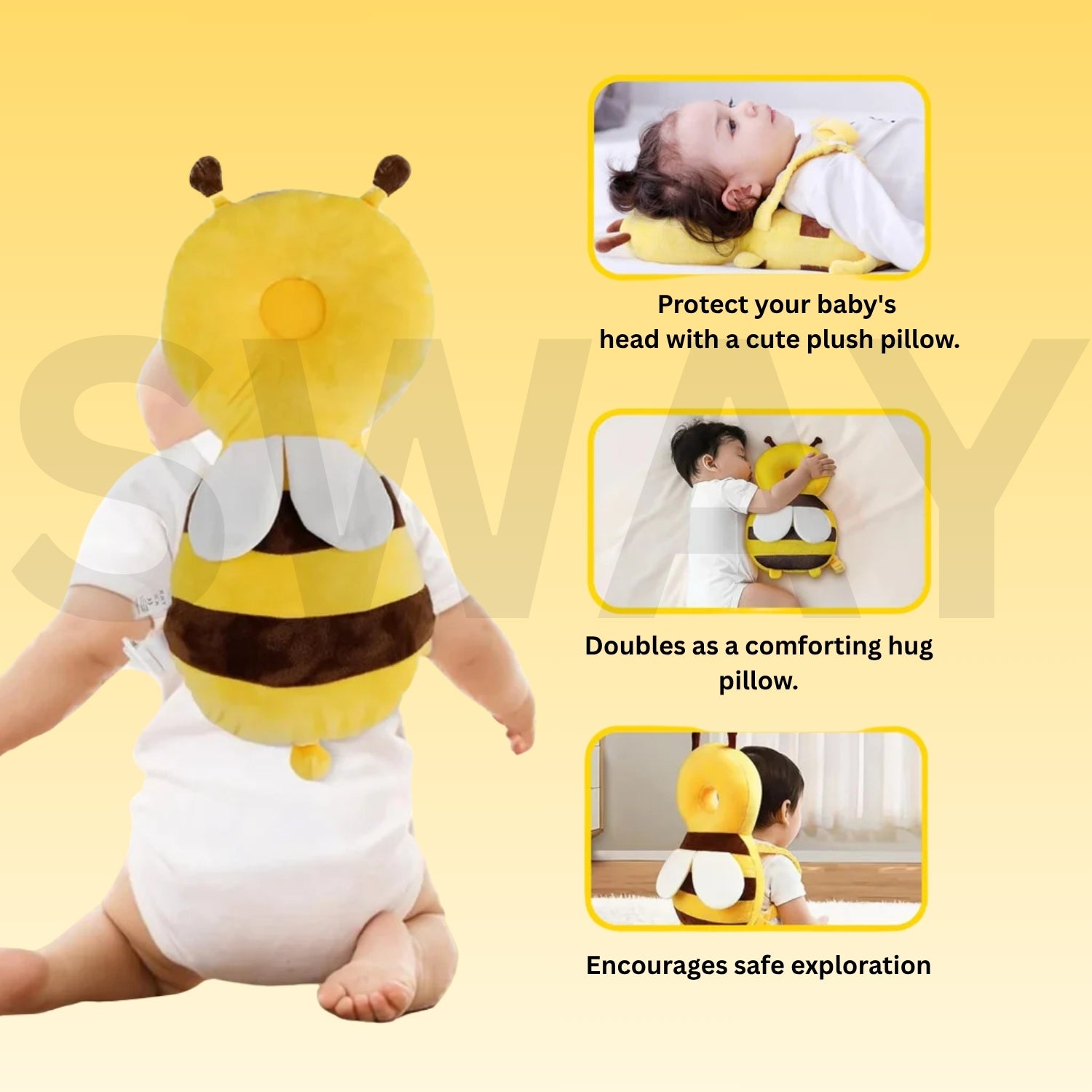 Sway® Baby Head Protector Cushion – Soft Protection Pillow for Toddlers