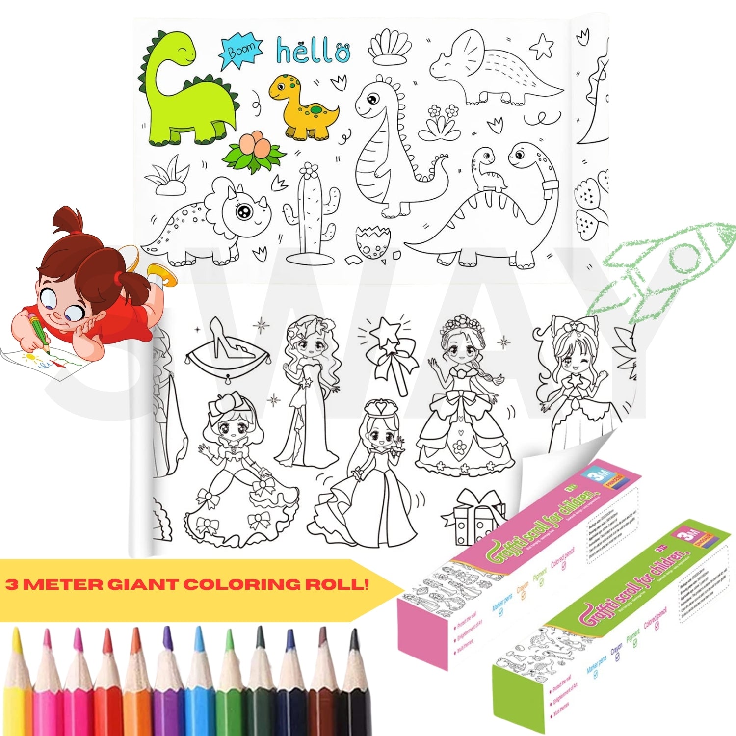 Sway® Children's Drawing Roll