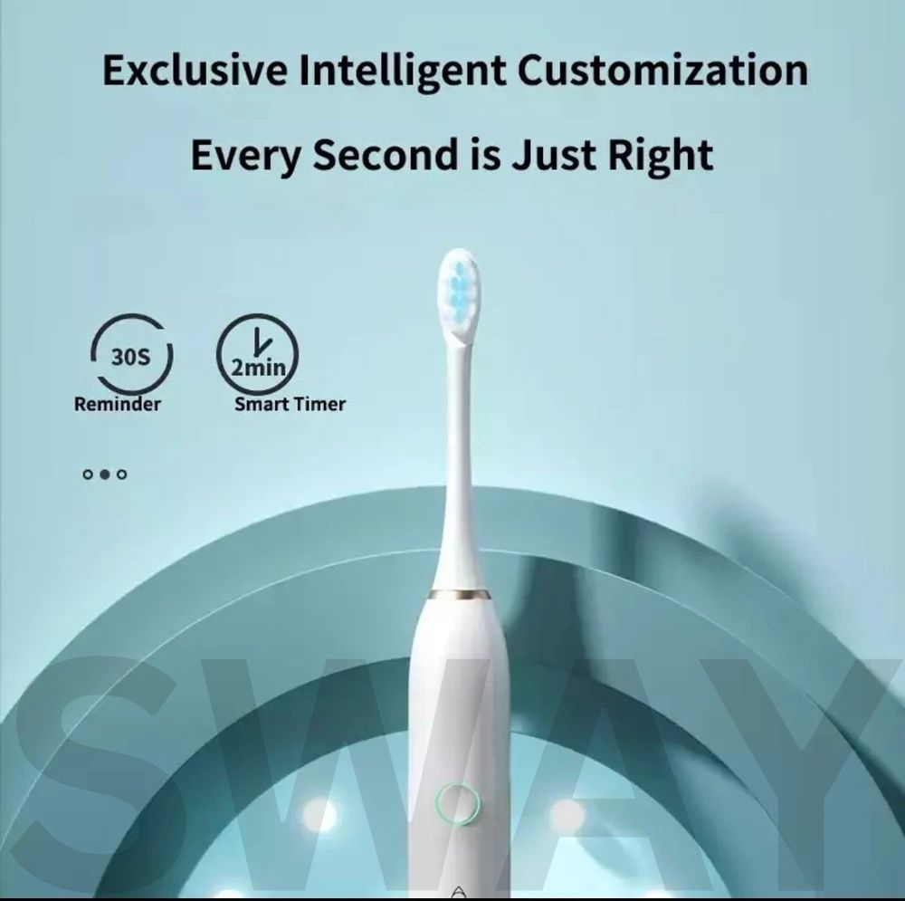 Sway™ X3 Electric Toothbrush – 6 Cleaning Modes + Extra Brush Heads