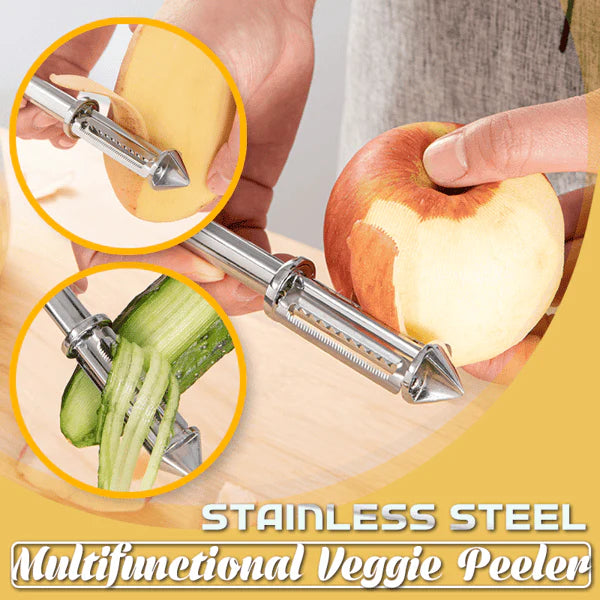 3 in 1 Stainless steel Multifunctional Veggie Peeler (Buy 1 Get 1 Free - Pack of 2)