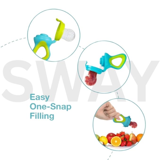 Sway Baby Fruit Pacifier Feeder โ Soft Silicone Teether & Nibbler | Buy 1 Get 1 Free Today Only
