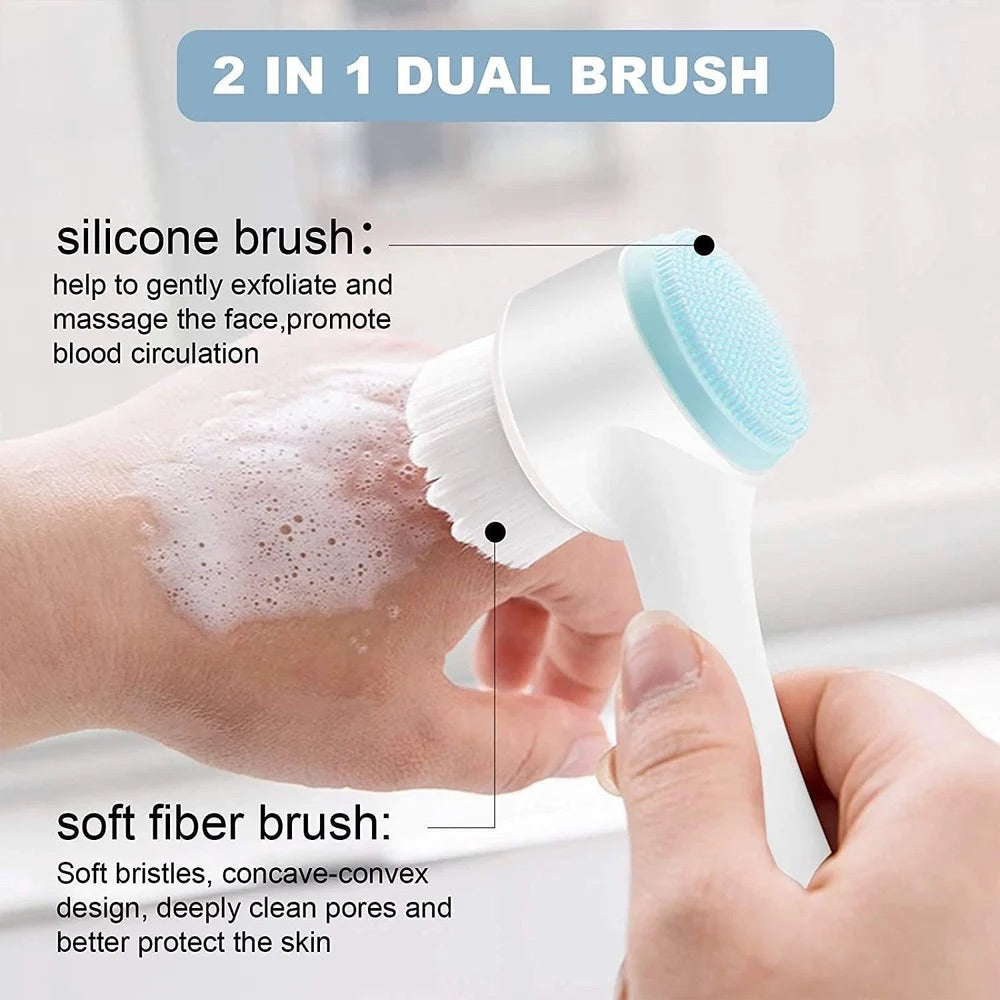 Sway Premium Silicone Round 2 In 1 Face Scrubber Brush