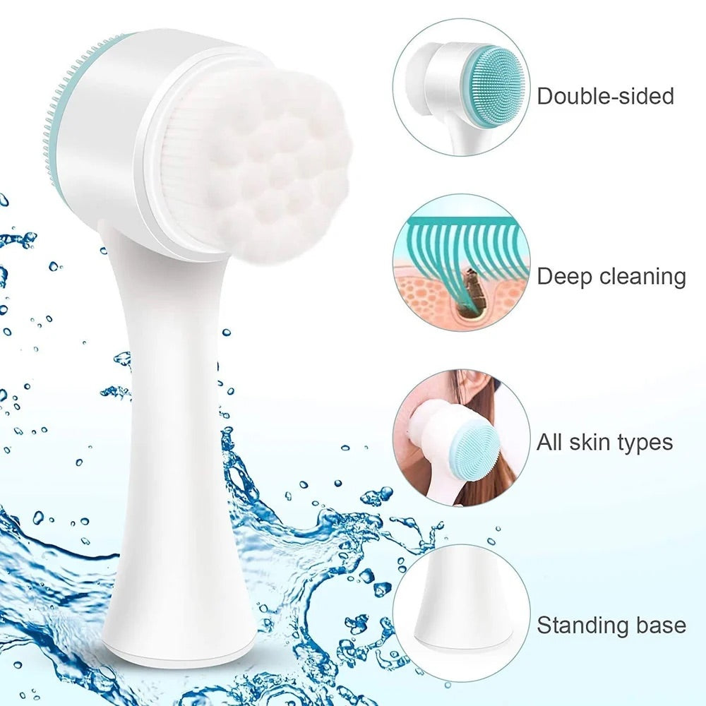 Sway Premium Silicone Round 2 In 1 Face Scrubber Brush