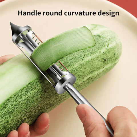 3 in 1 Stainless steel Multifunctional Veggie Peeler (Buy 1 Get 1 Free - Pack of 2)