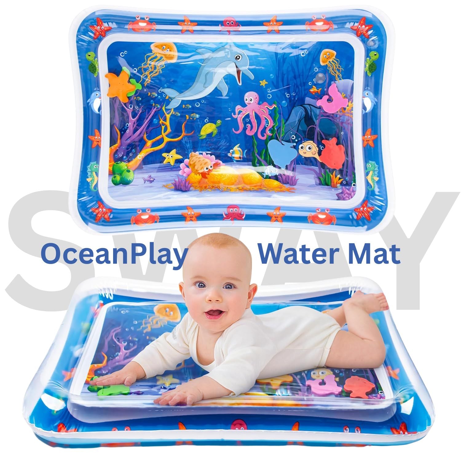 Sway™ OceanPlay Baby Water Mat – Sensory Stimulation and Fun Tummy Time